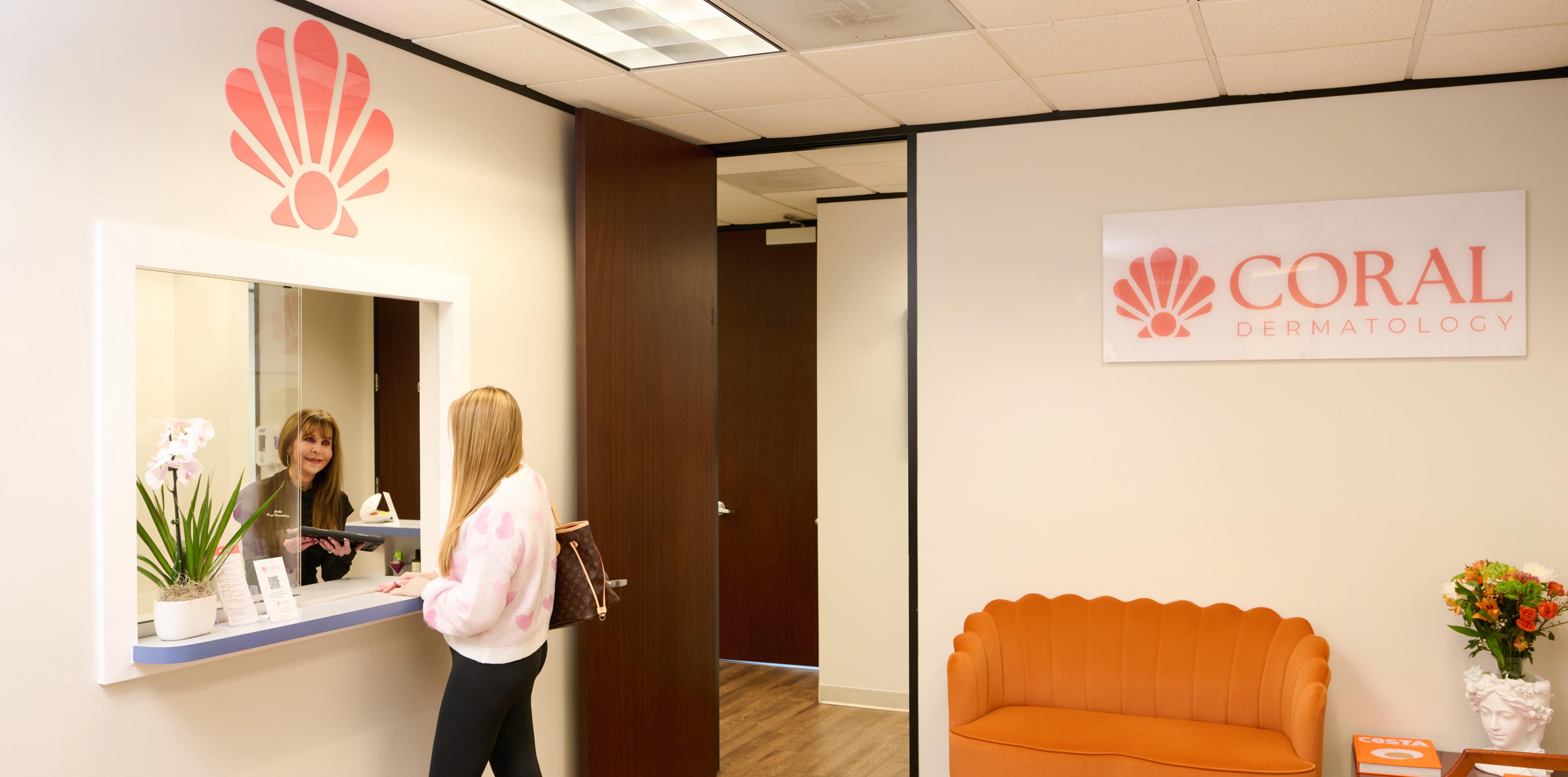 Coral Dermatology reception and lobby