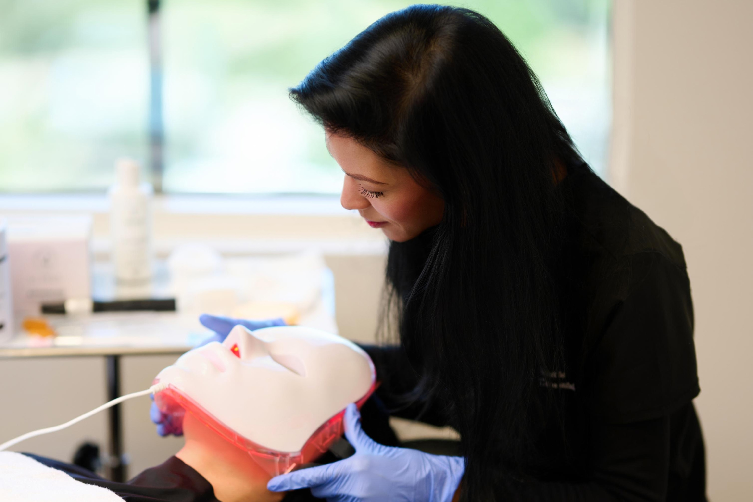 An image of a facial treatment at Coral Dermatology